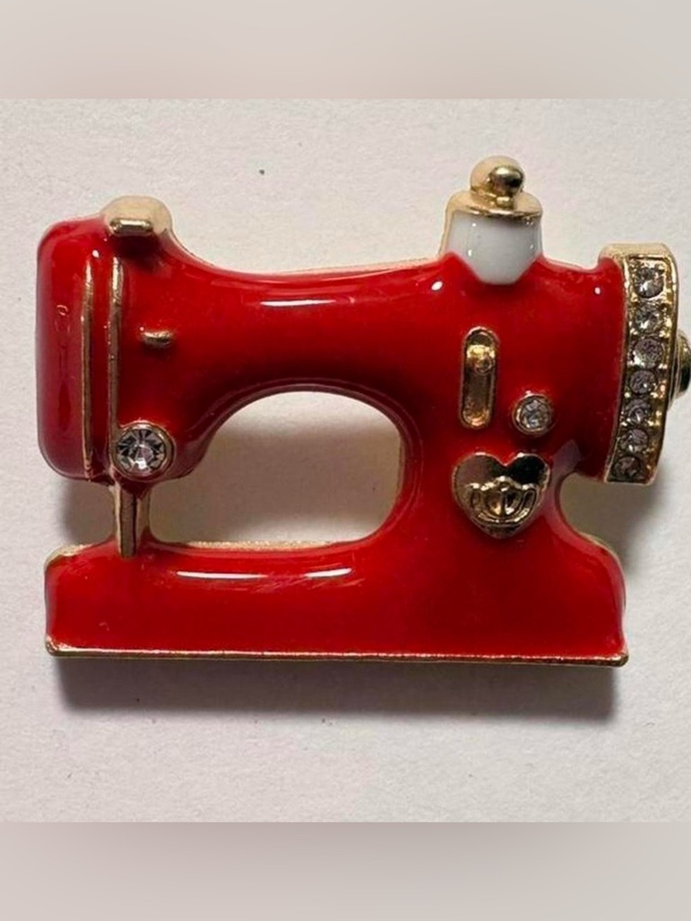 Red Sewing Machine Enamel Brooch - Women Jewelry Brooches